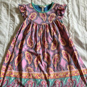 Matilda Jane Clothing Girls Size 8 EUC Paisley Please Dress